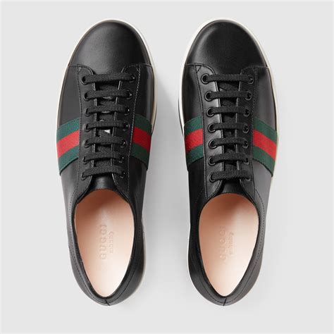 gucci leather sneaker|gucci leather sneakers women.